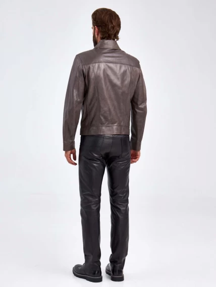 Короткая кожаная мужская куртка Ray, серая, размер 48, артикул 29290-2
