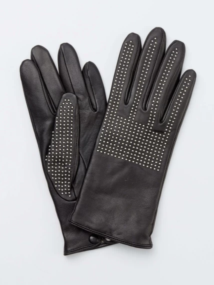Перчатки кожаные женские IS01431, черные, размер 7, артикул 20280-0
