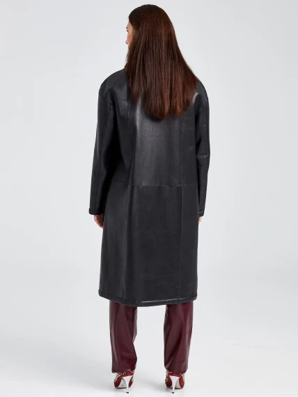 Длинное женское пальто оверсайз премиум класса 2002, черное, размер 50, артикул 62380-5