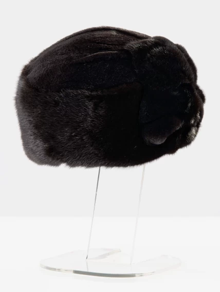 Головной убор из меха норки женский Мадина ф.06Н, черный, размер 58, артикул 50980-0