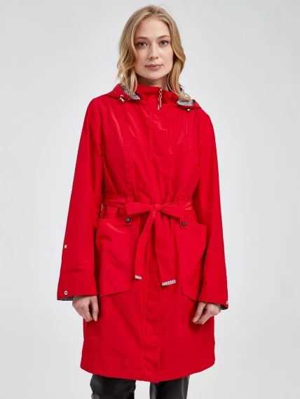 Текстильный плащ женский 20035, красный, размер 44, артикул 25110-0