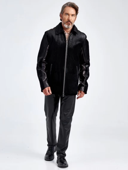 Мужская меховая куртка из меха канадской нерпы Davis, черная, размер 48, артикул 40780-5