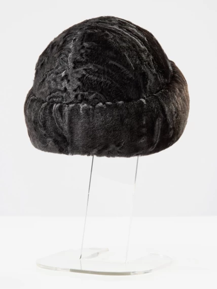 Головной убор из меха каракуля женский Люба, черный, размер 57, артикул 50800-1