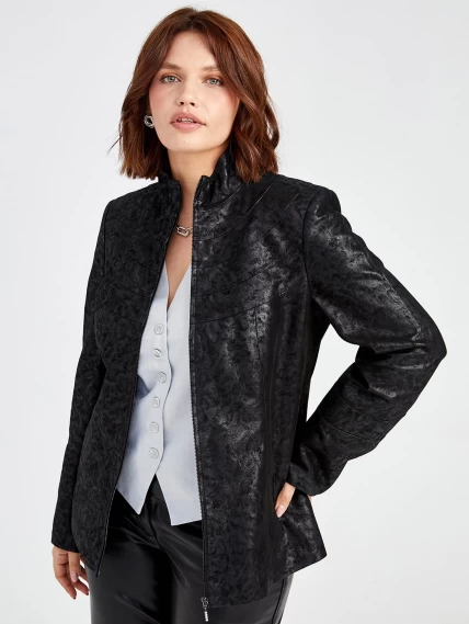 Демисезонный комплект женский: Куртка 336, + Брюки 02, черный, размер 46, артикул 111379-4