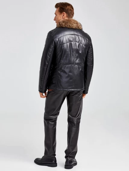Демисезонный комплект мужской: Куртка утепленная Джастин + Брюки 01, черный, размер 48, артикул 140410-2