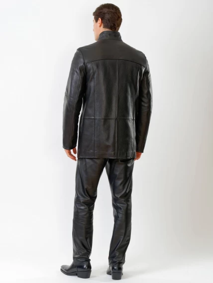 Кожаная куртка утепленная мужская 517нвш, черная, размер 56, артикул 40360-4