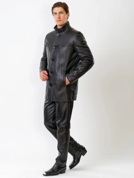 Демисезонный комплект мужской: Куртка утепленная 517нвш + Брюки 01, черный, размер 48, артикул 140500-1