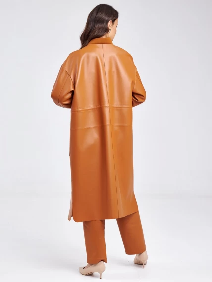 Женское кожаное пальто бомбер премиум класса 3035, виски, размер 44, артикул 63450-6