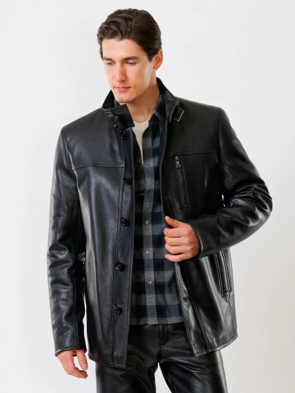 Демисезонный комплект мужской: Куртка 518ш + Брюки 01, черный, размер 48, артикул 140520-3
