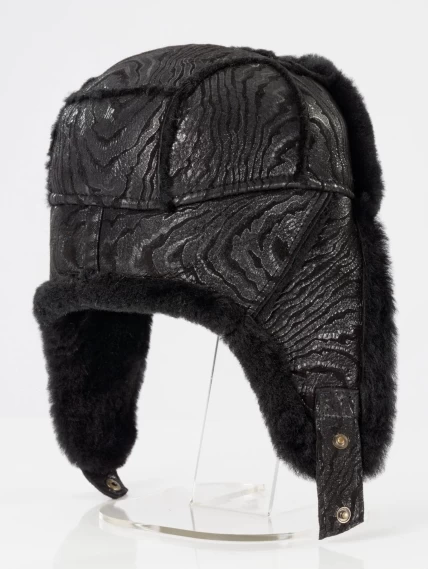 Головной убор из овчины меховой мужской В- 500м, черный, размер 58, артикул 150280-1