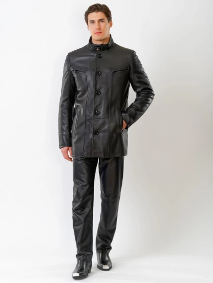 Демисезонный комплект мужской: Куртка утепленная 517нвш + Брюки 01, черный, размер 48, артикул 140500-0