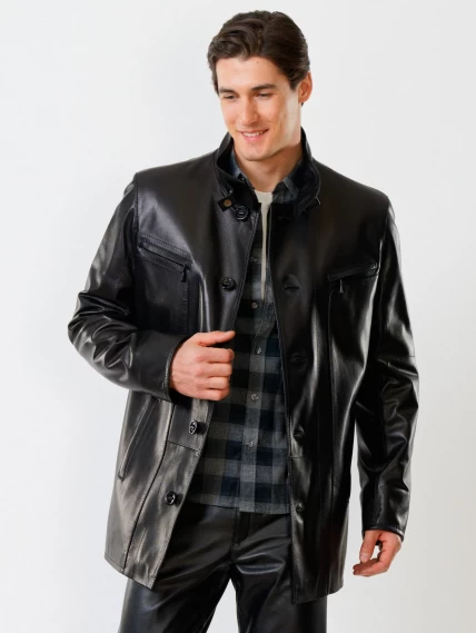 Демисезонный комплект мужской: Куртка 517нв + Брюки 01, черный, размер 48, артикул 140490-4