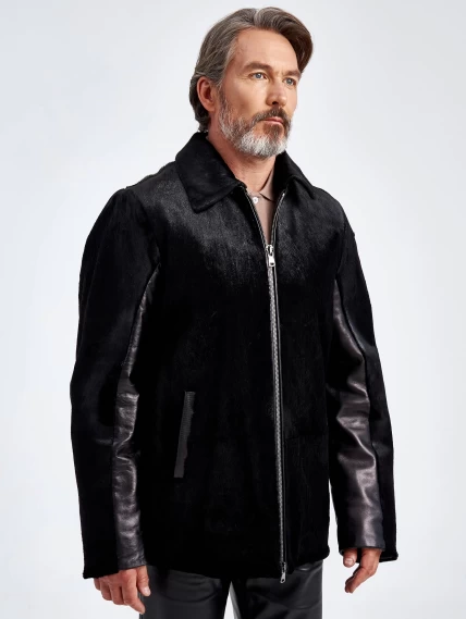 Мужская меховая куртка из меха канадской нерпы Davis, черная, размер 48, артикул 40780-6