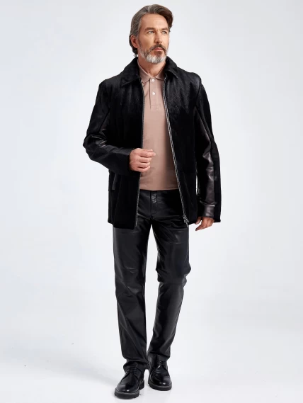 Мужская меховая куртка из меха канадской нерпы Davis, черная, размер 48, артикул 40780-1