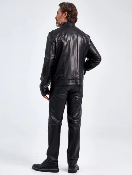 Кожаная куртка мужская 505, черная, размер 56, артикул 29080-2