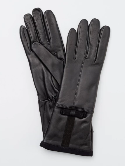 Перчатки кожаные женские F-IS0060, черные, размер 7, артикул 20230-0