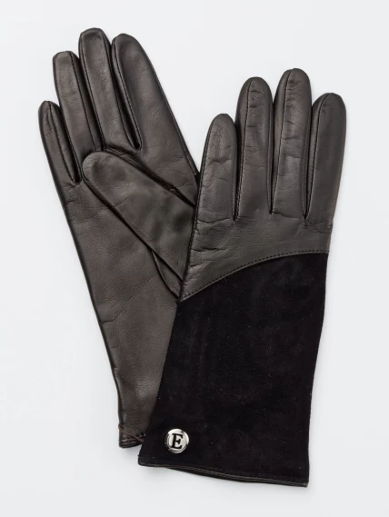 Перчатки кожаные женские IS01333, черные, размер 7, артикул 20270-0