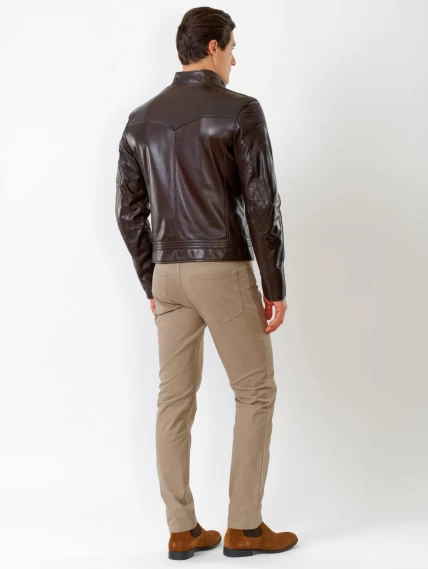 Кожаная куртка мужская 506о, коричневая, размер 48, артикул 28840-4