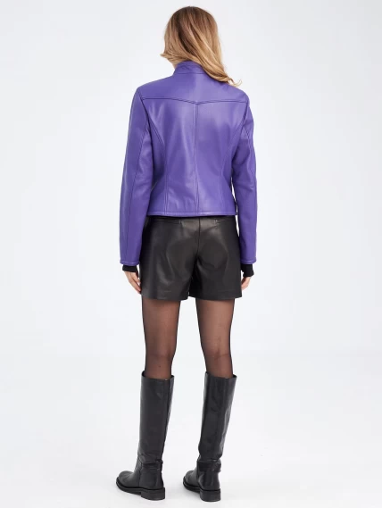 Женская кожаная куртка премиум класса 3045, фиолетовая, размер 50, артикул 23300-4