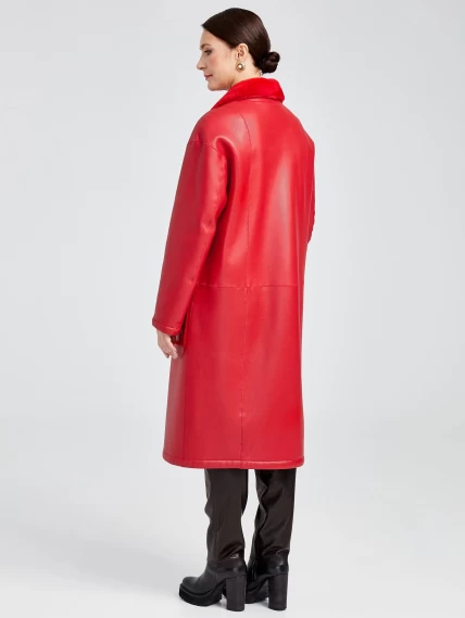 Длинное женское пальто оверсайз премиум класса 2002, красное, размер 46, артикул 63850-5