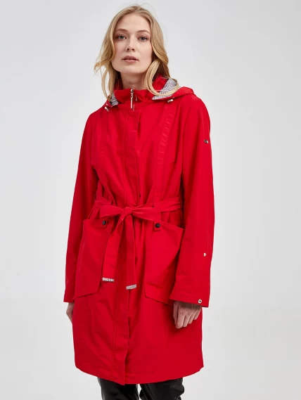 Текстильный плащ женский 20035, красный, размер 44, артикул 25110-1