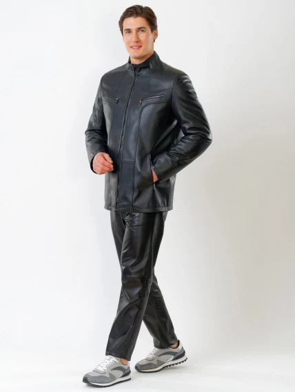 Демисезонный комплект мужской: Куртка утепленная 537ш + Брюки 01, черный, размер 48, артикул 140130-1