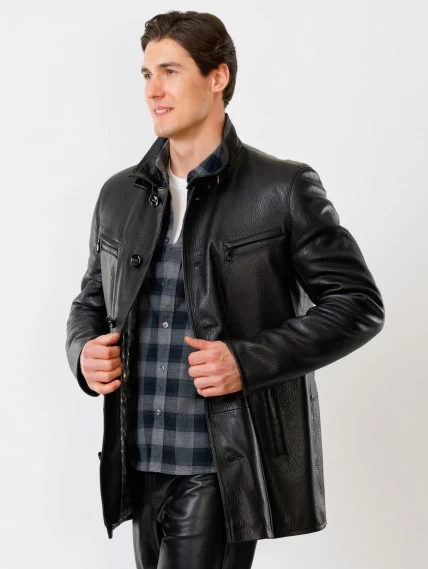 Демисезонный комплект мужской: Куртка утепленная 517нвш + Брюки 01, черный, размер 48, артикул 140500-4