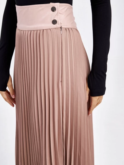 Женские кожаная юбка из экокожи 4878433, розовая, размер 50, артикул 85840-4