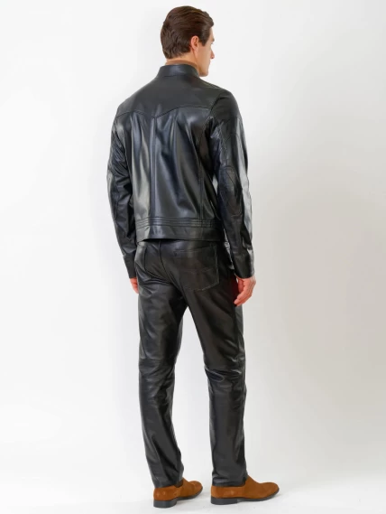Кожаная куртка мужская 506о, черная, размер 48, артикул 27870-4