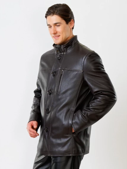 Демисезонный комплект мужской: Куртка 518ш + Брюки 01, коричневый/черный, размер 48, артикул 140510-5