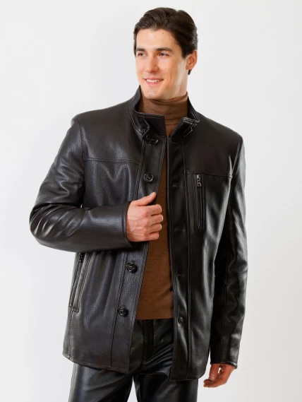 Демисезонный комплект мужской: Куртка 518ш + Брюки 01, коричневый/черный, размер 48, артикул 140510-3