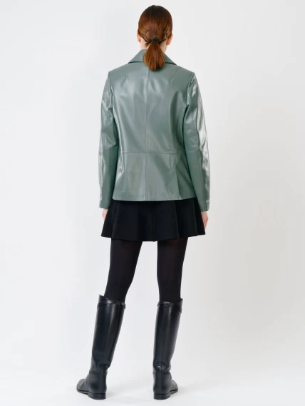 Женский кожаный пиджак 3007, оливковый, размер 46, артикул 90711-4