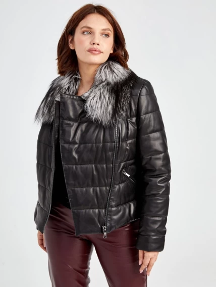 Демисезонный комплект женский: Куртка утепленная 706Т + Брюки 02, черный/бордовый, размер 42, артикул 111205-4
