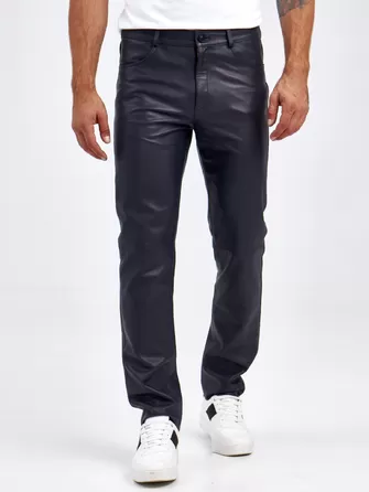 Мужские брюки из натуральной кожи премиум класса 01-0