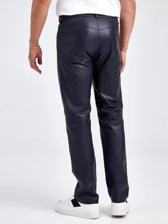 Мужские брюки из натуральной кожи премиум класса 01-1