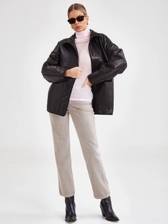 Кожаная женская стеганная куртка премиум класса 3043-0