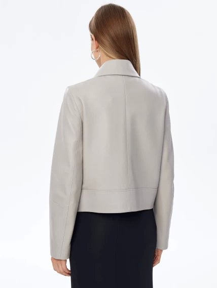Женская кожаная куртка косуха премиум класса 3050, серая, размер 44, артикул 23910-4