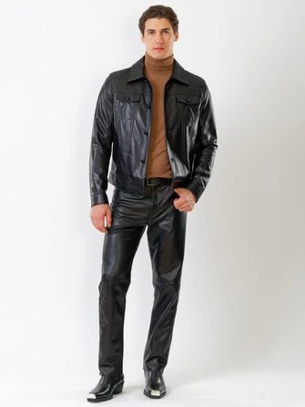 Кожаный комплект мужской: Куртка 550 + Брюки 01-0