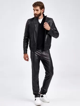 Кожаный комплект мужской: Куртка 531 + Брюки 01-0