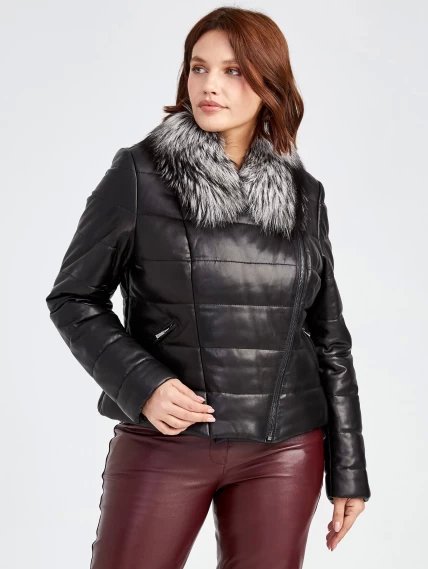 Демисезонный комплект женский: Куртка утепленная 706Т + Брюки 02, черный/бордовый, размер 42, артикул 111205-5