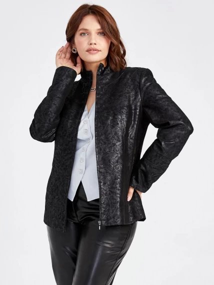 Демисезонный комплект женский: Куртка 336, + Брюки 02, черный, размер 46, артикул 111379-6