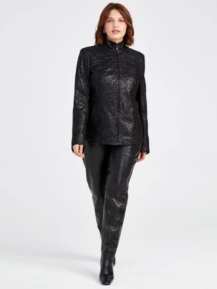 Демисезонный комплект женский: Куртка 336, + Брюки 02, черный, размер 46, артикул 111379-1
