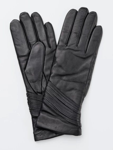 Перчатки кожаные женские IS595, черные, размер 7, артикул 20250-0