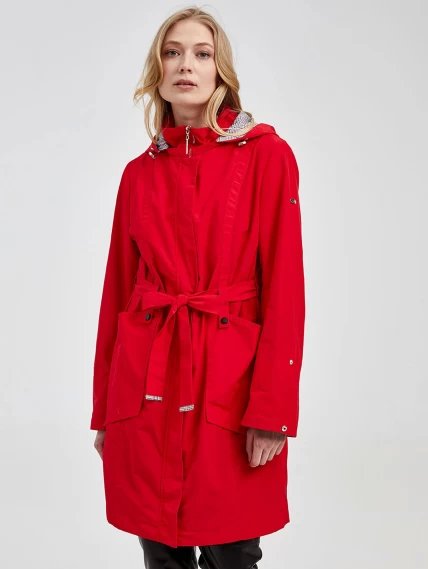 Текстильный плащ женский 20035, красный, размер 44, артикул 25110-1