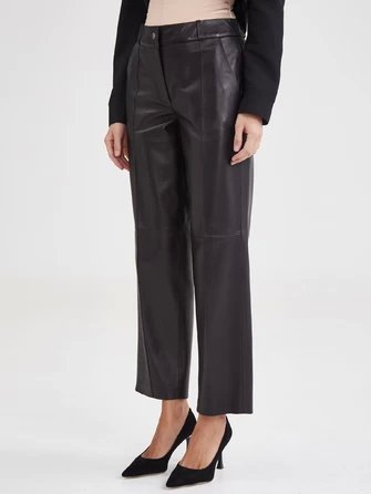 Женские кожаные брюки со стрелкой из натуральной кожи премиум класса 08-1