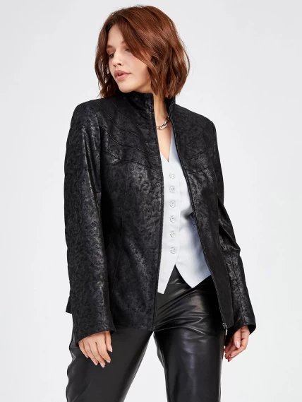 Демисезонный комплект женский: Куртка 336, + Брюки 02, черный, размер 46, артикул 111379-3