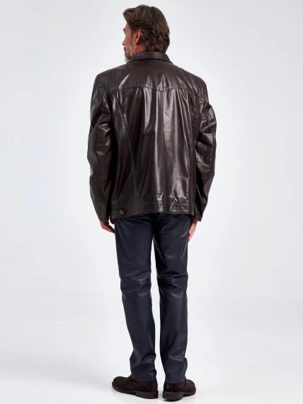 Кожаная куртка мужская 508, коричневая, размер 58, артикул 29570-2