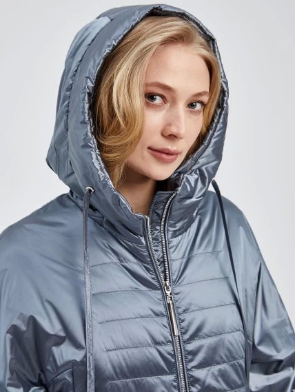 Демисезонный комплект женский: Куртка 20020 + Брюки 02, графитовый/бордовый, размер 44, артикул 111277-3