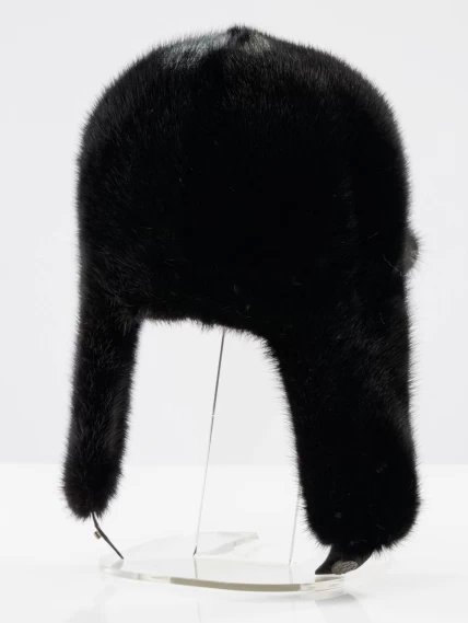 Головной убор из меха норки женский Красноармейка, черный, размер 57, артикул 50960-1