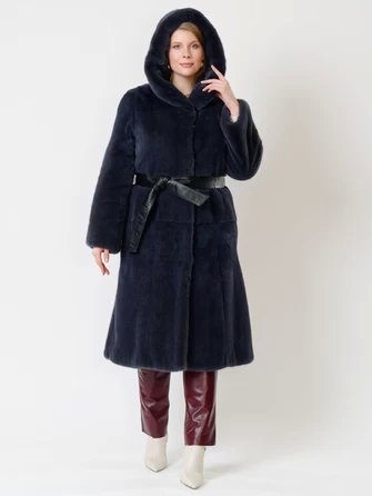 Женское пальто из меха норки с капюшоном 216(к)-1